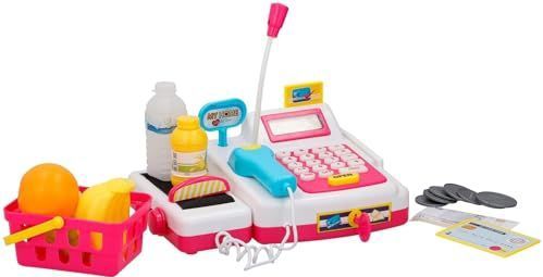Eddy Toys Speelgoedkassa - Winkeltje Spelen - 24 Onderdelen - Kassa Set