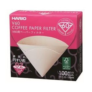 Hario V60 Koffiefilters - maat 02 kleur bruin (VCF-02-100MK) - 100 stuks
