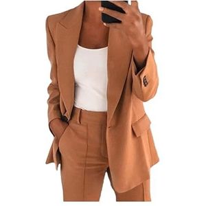 Dames Sportief Zomer Getailleerd Jasje Kostuumjas Zakelijk Lente Dunne Tussenjas Dames Zomer(Khaki,3XL)