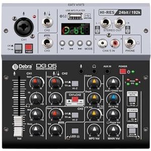 Audio Mengtafel, DG05 24bit 192kHz Interface Geluidskaart Studio Kwaliteit 5.0 BT for PC Elektrische Gitaar Live Opname Zang Met Monitoring