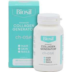 Biosil Collageen Generator, 60 originele capsules, met gepatenteerd CHOSA-complex, produceert en beschermt je eigen collageen en bevat geen GGO-vrij, 60 toepassingen