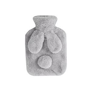 DieffematicRSD Warmwaterkruik Warmwaterkruik met schattige hoes 0,3L 0,5L 1L warmwaterzak for periode Nek Schouder Voetenwarmer (Color : Gray, Size : 500ML)