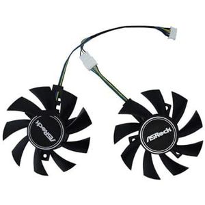 Grafische kaartventilator, videokoeler, 2 stuks/set, FD8015U12D voor ASROCK RX580 580 2048SP MK2 8G OC voor Asrock Phantom Gaming D RX 570 4G