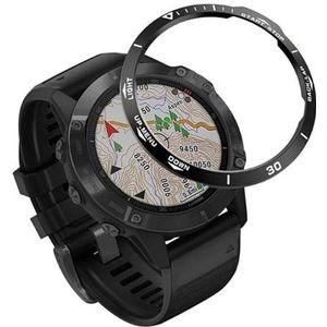 BAHDB Metalen behuizing frame voor Garmin Fenix 7 5 5Plus 6 6X Pro Smart Horloge Bezel Ring Styling Zelfklevende Cover Anti Krasbescherming Ring (kleur: F, Maat: 22 mm voor Fenix 6 6Pro)