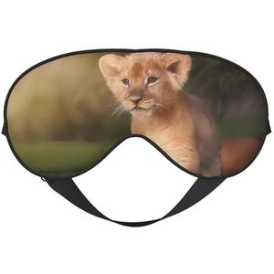CRJSYCBYB Art Lion Gedrukt Zacht Oogmasker Slapen Oogmasker Reizen Oogmasker