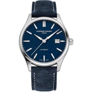 Frederique Constant Analoog polshorloge FC Classic Index AUT 40 mm AC, blauw, merk FC-303NN5B6, Blauw, strepen