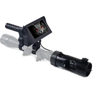 SUZLAZYR Nachtkijker voor de jacht, 850 nm infrarood richtkijkers met camera en 4,3 inch beeldscherm, HD 720p Foto maken, video opnemen