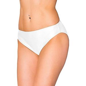 Aquarti Dames Bikinibroekje met Medium Taille, Wit, 40