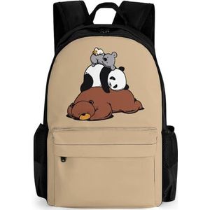 Bear Panda Koala 16 Inch Laptop Rugzak Grote Capaciteit Dagrugzak Reizen Schoudertas voor Mannen & Vrouwen