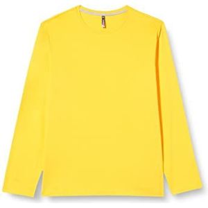 Heren T-shirt met lange mouwen en ronde hals, licht nauwsluitend, in 20 kleuren en de maten S, M, L, XL, 2XL, 3XL en 4XL, oranje, XL