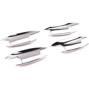 Voor Mercedes Voor Benz C E GLC Klasse W205 W213 X253 2017 2018 Auto Exterieur Deurgreep Trekker/Deurkom Carbon Textuur Cover Decor(Door bowl silver)