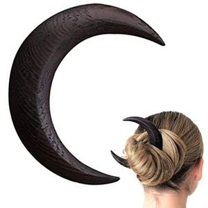 Moon Haarvork voor Dames | formaat houten haarsticks Kapselaccessoires voor dames - Haarspelden Haaraccessoires voor het fixeren en verfraaien van haar Xiebro