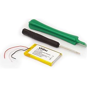 vhbw Li-polymeer batterij 400 mAh (3,7 V) voor video, MP3-speler, Apple iPod Nano 1e G, A1137, MA107LL/A zoals 616-0223, 616-0224.