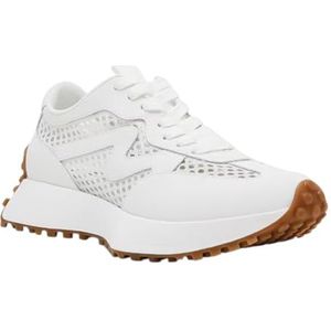 Steve Madden Campo Sneakers voor dames, wit, netstof, maat 37, wit, mesh, 37 EU