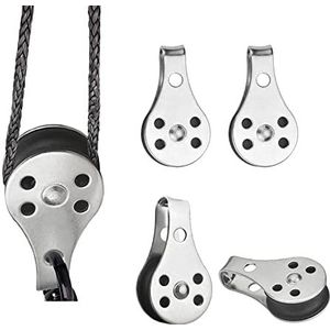 4 Stuks Heavy Duty Rvs Enkele Katrol, Enkel Katrolblok, Single Katrollen Block, Draad Touw Katrol, Roestvrijstalen Katrol, voor Grote Kajaks, Kano's, Fabrieken, Gebouwen, Enz