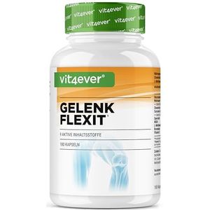 Gelenk Flexit - 180 capsules - Hooggedoseerd complex met glucosamine + MSM + wierookextract + chondroïtine + curcuma + quercetine + L-methionine + bromelaïne + vitamine C
