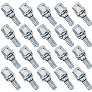 C CARBONADO Gatenwisseling, vervangingsschroef M12 x 1,25 28 mm excentrische schroeven compatibel met VW Opel (20)