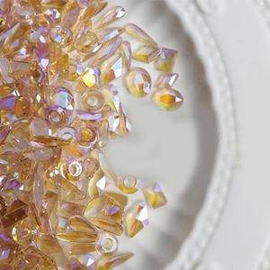 FUXIU 50Pcs Spitse Bodem Nail Steentjes Mini Nail Charms 3D Kristal Edelstenen Sieraden Diy Manicure Nail Decoratie