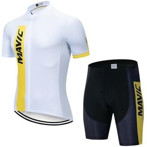 TOPVTT Fietstrui voor heren, zomer, ademend, fietsshirt, set met korte mouwen voor outdoor, paardrijden, sport, fietsen, racen