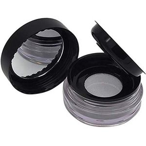 20G Lege DIY Make-up Poeder Case Cosmetische Doos Container Met Spiegel & Zeef Zwart