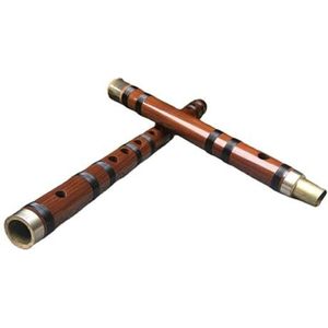 Fluit wit koper twee sectie bruine bamboefluit horizontale fluit fluit muziekinstrument fluit bamboe fluit Traditionele (Color : D)