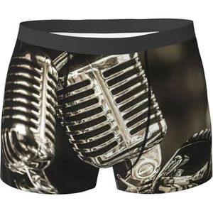 EdWal Microfoons Print Atletisch Ondergoed voor heren, Heren Ondergoed, Boxer Slips, Zacht Ondergoed, Zwart, S