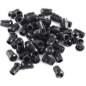 Lamp diode houder, 3 mm 5 mm 8 mm 10 mm LED 50 stuks lamp socket diode houder gemaakt van kunststof (zwart)(3mm)