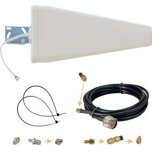 Egasky Antenne 5G/4G LTE 12dBi, compatibel met Proximus, Orange, Telenet, Base en andere exploitanten in Duitsland. Richtantenne buiten, kabel 3 m SMA/RP-SMA/TS9