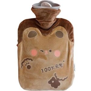 Warmwaterkruikenzak voor meisjes, pluche schouder, handwarmer, warmtepakket, warme buik, instant warm pak, winter, waterverwarmingskussen, warmwaterzak (1000 ml6)