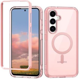 Telefoonschermbescherming Clear Case Compatible with Samsung Galaxy S24 Plus Case,Shockproof Protective Dustproof Double Full Body Front with Screen Protector Anti Yellowing Case Compatible with Samsu