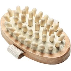 Anti Cellulite Massager Borstel Hout Douche Lichaam Afslanken Borstel Spier Ontspannen Hoofdhuid Massager..