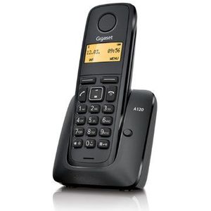 Gigaset A120 - telefoon (DECT-telefoon, 50 ingangen, beller-identificatie, zwart)