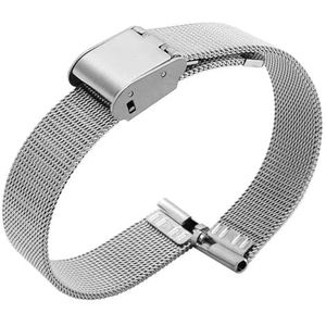 INEOUT Solide Roestvrijstalen Horlogeband Compatibel Met Armani Dames Kleine Horlogeband Compatibel Met Mesh Riem 6 Mm 8 Mm 10 Mm (Color : ML-D4-Steel, Size : 10mm)