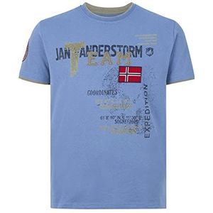 Jan Vanderstorm Heren T-Shirt Sölve Blue, 5Xl (Xxxxxl) - 72/74