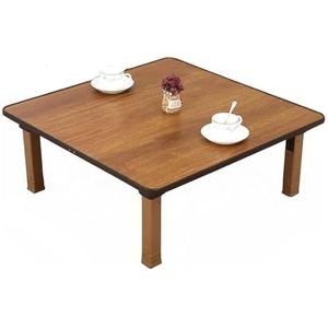 Koffietafels Houten salontafels met vierkante vloer, lage tafel, opvouwbare theetafel, erker houten tafel, vloertafels voor Tatami eetkamer thee Ruimtebesparend