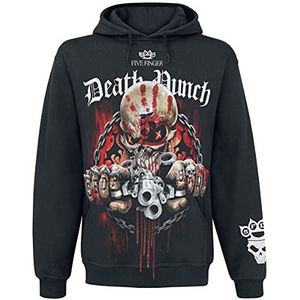 Five Finger Death Punch Assassin Trui met capuchon zwart L 100% katoen Band merch, Bands