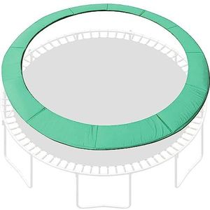 ARIASS Trampolinepad, 6ft 8ft 10ft 12ft 13ft 14ft 15ft 16ft Trampoline vervangend veiligheidskussen, geen gaten voor paal, waterdichte trampoline-accessoires veerafdekking (Color : Light green, Size