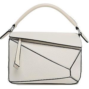 ICOBES Geometrische Design Handtassen, Crossbody Bag Mini Top Handvat Bag,Mode Tote Bag Voor Vrouwen, Wit