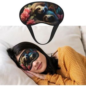 Oogmasker om te slapen ademend licht blokkerend slaapmasker een luiaard en een baby luiaard nacht blinddoek zachte comfortabele nacht oogslaap schaduw cover voor mannen vrouwen oogbedekking voor thuis