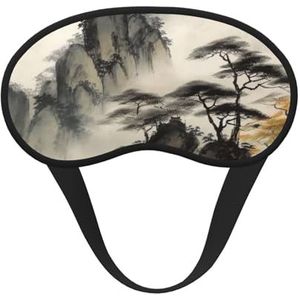 Chinees landschapsschilderij, slaapmasker voor zijslaper, lichtblokkerende nachtmaskers voor slapen oogmasker voor vrouwen mannen oogbedekking zachte comfortabele oogschaduw voor reizen, dutje