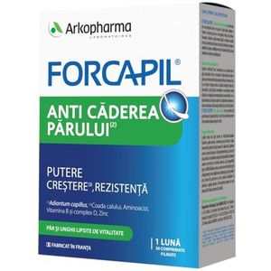 Forcapil Haaruitval Capsules x30 (2 Pack) speciaal ontworpen om haaruitval te voorkomen, nieuwe haargroei te bevorderen, verhoogt de snelheid van haargroei en verbetert de weerstand
