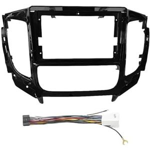 Autoradiopaneel Voor Mitsubishi Voor Triton L200 2015-2019 9 Inch Autoframe Dashboardadapter, Android Radio, Audio, Dashboardmontagepaneel Kit Autoradioframe(AT Frame Cable)