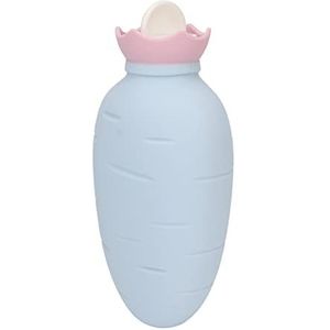 Wortel warmwaterfles, veilige zachte 330ML winter warmwaterzak voor thuis reizen (blauw)