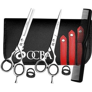OCBA Professionele Kappersschaar Kapper Salon Shear Rvs Haar Knippen Schaar Voor Mannen En Vrouwen (5,5 Zoll Silber Satz)