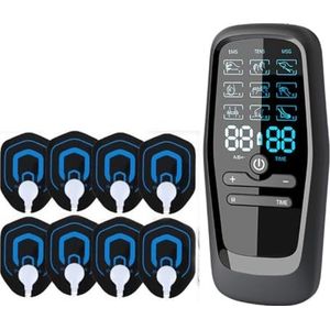 SFSSWSRYDF EMS & spierstimulator Dual Channel-apparaat met 9 modi, 30 versnellingen, oplaadbare spierstimulator voor rug, nek, schouder en knie