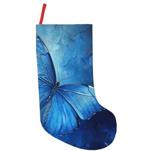 Blauwe Vlinder Print Kerst Kousen,Vakantie Party Decoraties
