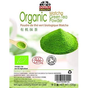 Biologische Matcha Groene Thee Poeder - Ceremoniële Grade - 100g (100 Porties) - 100% Pure Premium Gemalen Theebladeren - Pesticidevrij & Veganistisch