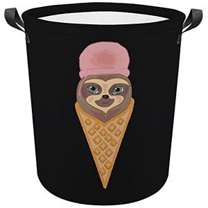 Luiaard Ice Cream Grappige Wasmanden Met Handgrepen Waterdichte Opvouwbare Kleding Hampers Opslag Bin Organizer
