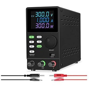 Desktopvoeding Programmeerbare Gereglementeerde DC Voeding Met Usb-poort Opslag Data Spanning Stroomregelaar 30V 10A 60V 120V 200V Kortsluitbeveiliging, bescherming tegen overbelasting(Color:SPPS3001D