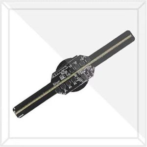 Desktop Mini 14cm 128LED WIFI 3D Holografische Reclame Machine Fan 10W 14cm Holografische Projector Met Beschermhoes(Square)